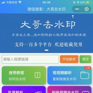 工具小程序制作大哥去水印