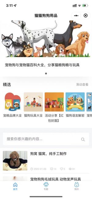 貓貓狗狗用品小程序設計圖2